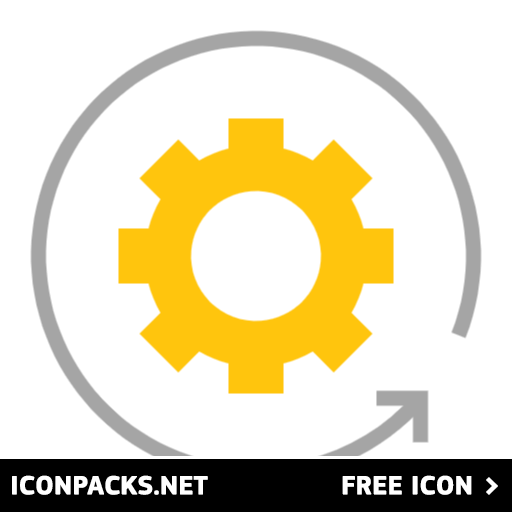 free-projects-process-yellow-gear-and-arrow-icon-17388-thumb